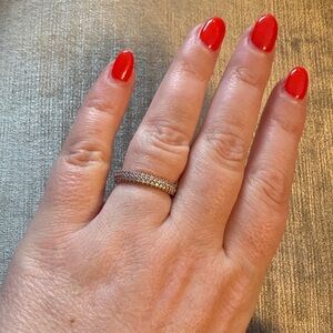 Pandora Elegant Pavé Band Ring - Rose Gold